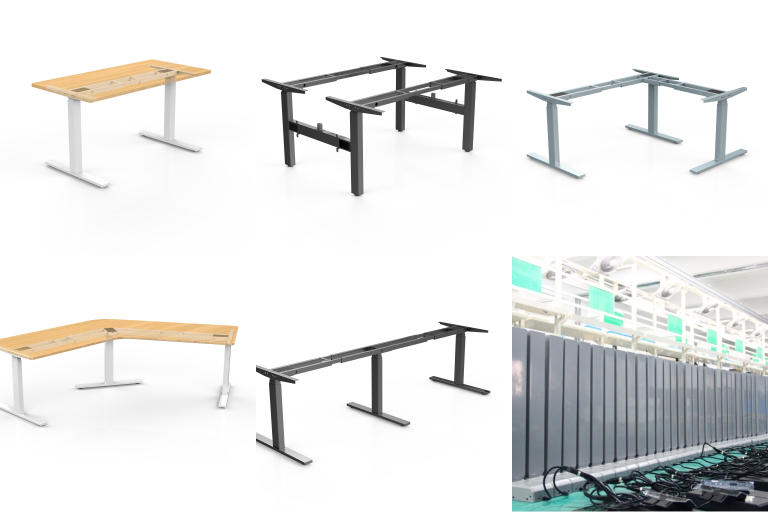 height adjustable desk frame